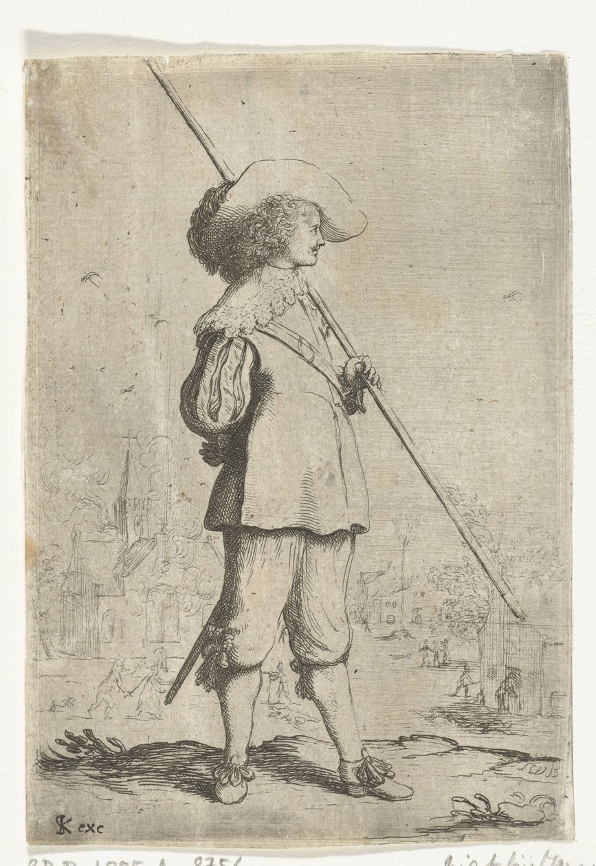 stojący żołnierz autorstwa Willem Basse (attributed to)