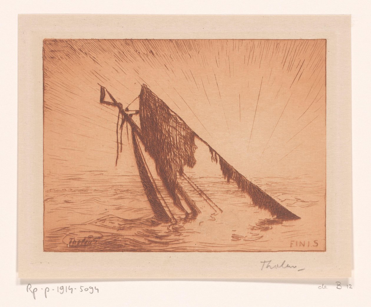 Finis (oryginalny tytuł na obiekcie) autorstwa Willem Bastiaan Tholen (signed by artist)