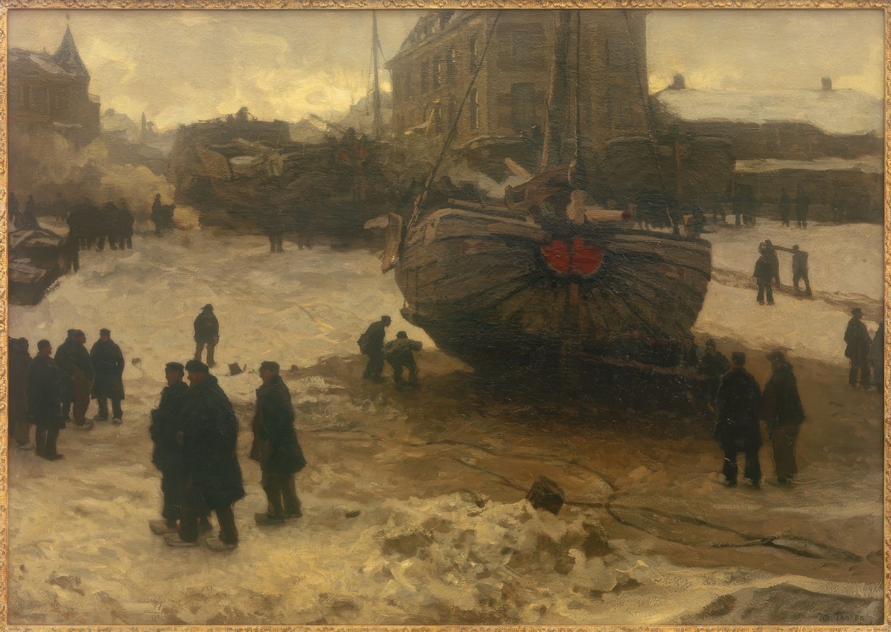 Łodzie rybackie w Scheveningen autorstwa Willem Bastiaan Tholen
