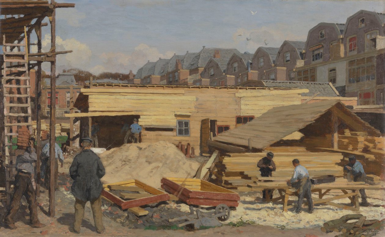 Domy w budowie, 1895. autorstwa Willem Bastiaan Tholen
