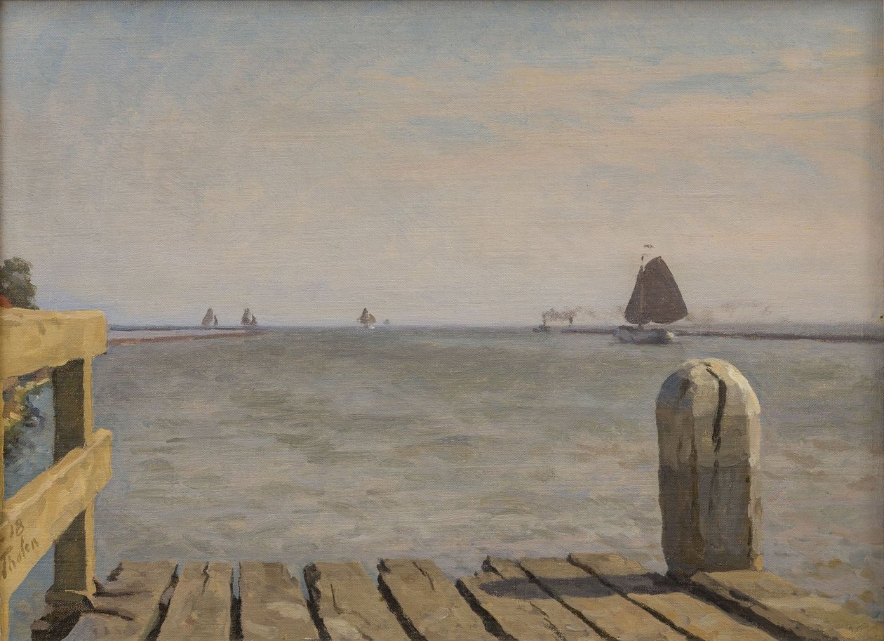 Molo w Enkhuizen, 1918. autorstwa Willem Bastiaan Tholen