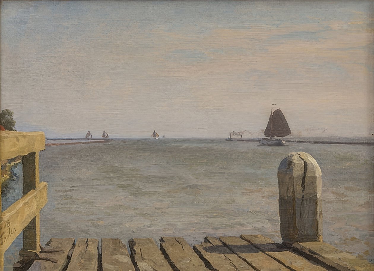 Molo w Enkhuizen. 1918 autorstwa Willem Bastiaan Tholen