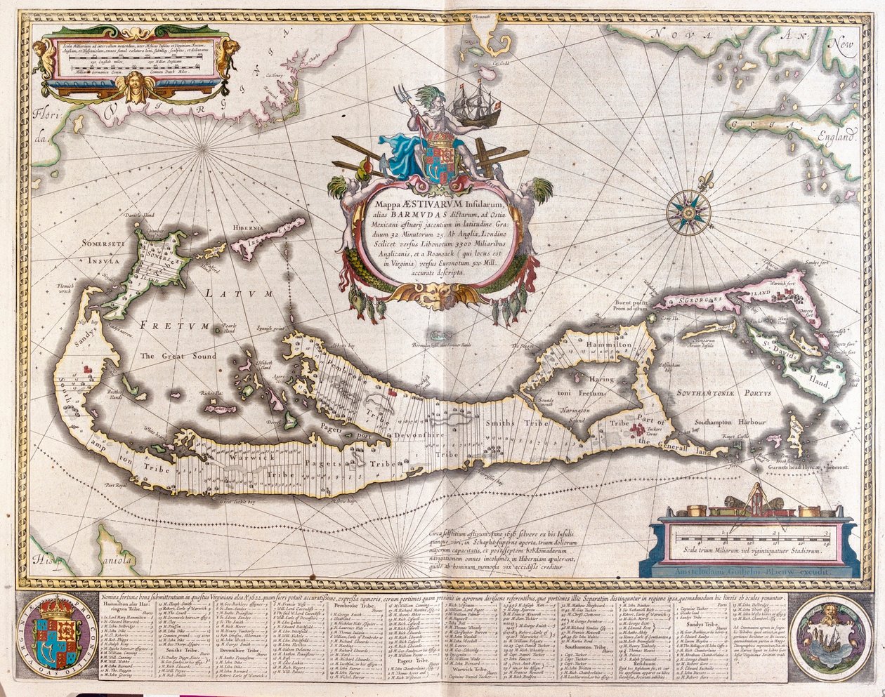 Bermudy, w "Theatrum Orbis Terrarum, sive Atlas Novus" Willema Blaeu, Amsterdam autorstwa Willem Blaeu