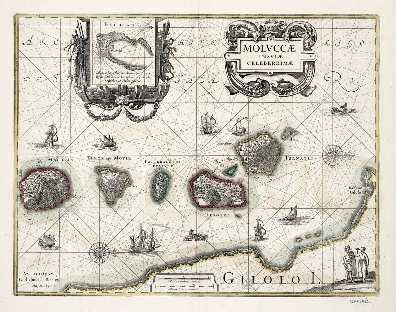 Mapa Moluków, Indonezja autorstwa Willem Blaeu