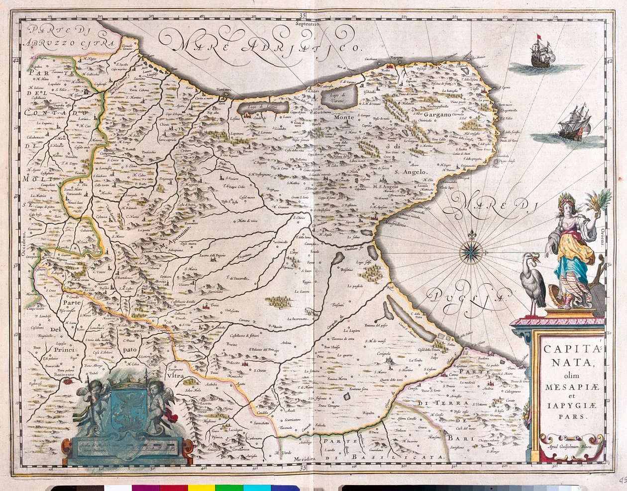 Foggia, Włochy, w "Theatrum Orbis Terrarum, sive Atlas Novus" Willema Blaeu, Amsterdam autorstwa Willem Blaeu