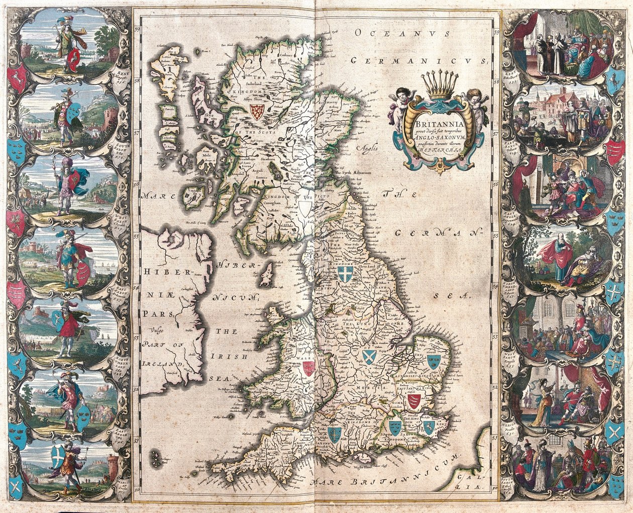 Wielka Brytania, w "Theatrum Orbis Terrarum, sive Atlas Novus" Willema Blaeu, Amsterdam autorstwa Willem Blaeu