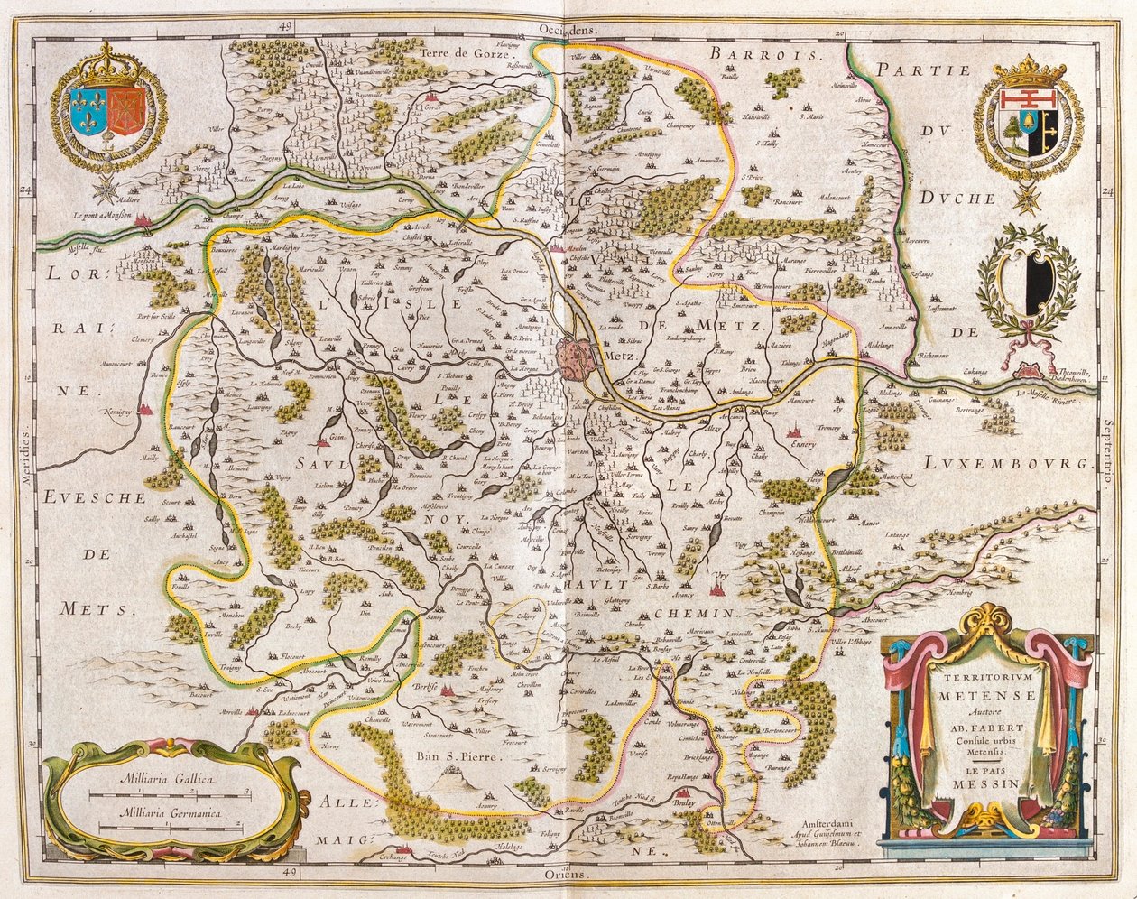 Lorraine, Metz, w "Theatrum Orbis Terrarum, sive Atlas Novus" Willema Blaeu, Amsterdam autorstwa Willem Blaeu