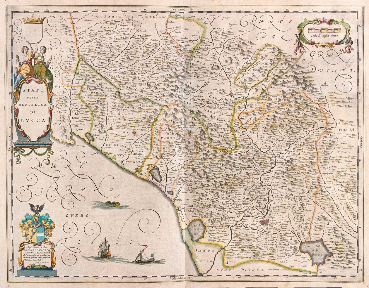 Lucca, Włochy, w "Theatrum Orbis Terrarum, sive Atlas Novus" Willema Blaeu, Amsterdam autorstwa Willem Blaeu