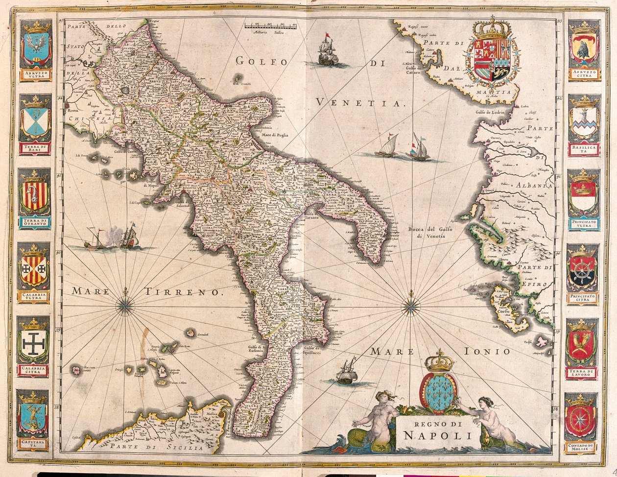 Neapol, Włochy, w "Theatrum Orbis Terrarum, sive Atlas Novus" Willema Blaeu, Amsterdam autorstwa Willem Blaeu