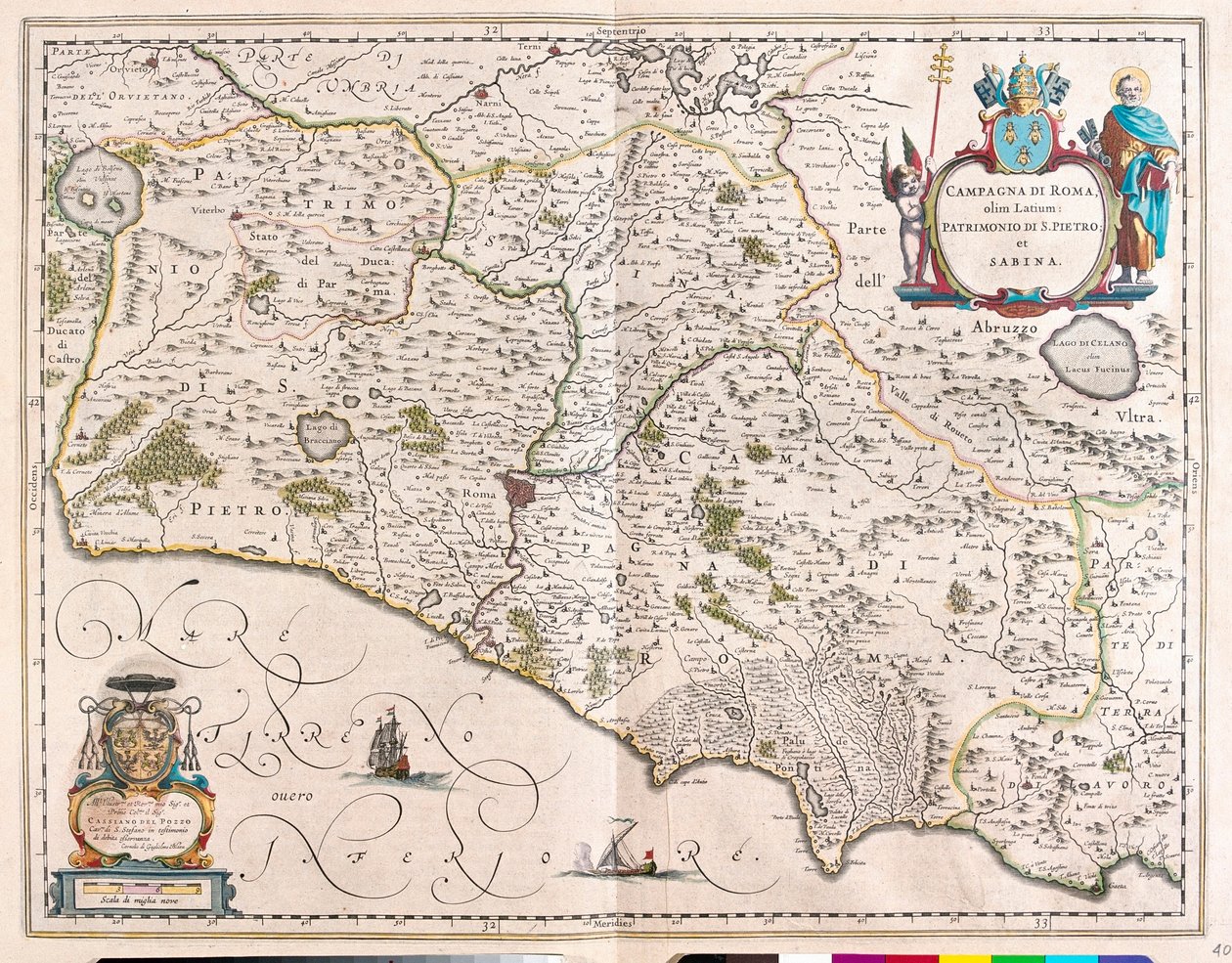 Rzym, Włochy, w "Theatrum Orbis Terrarum, sive Atlas Novus" Willema Blaeu, Amsterdam autorstwa Willem Blaeu