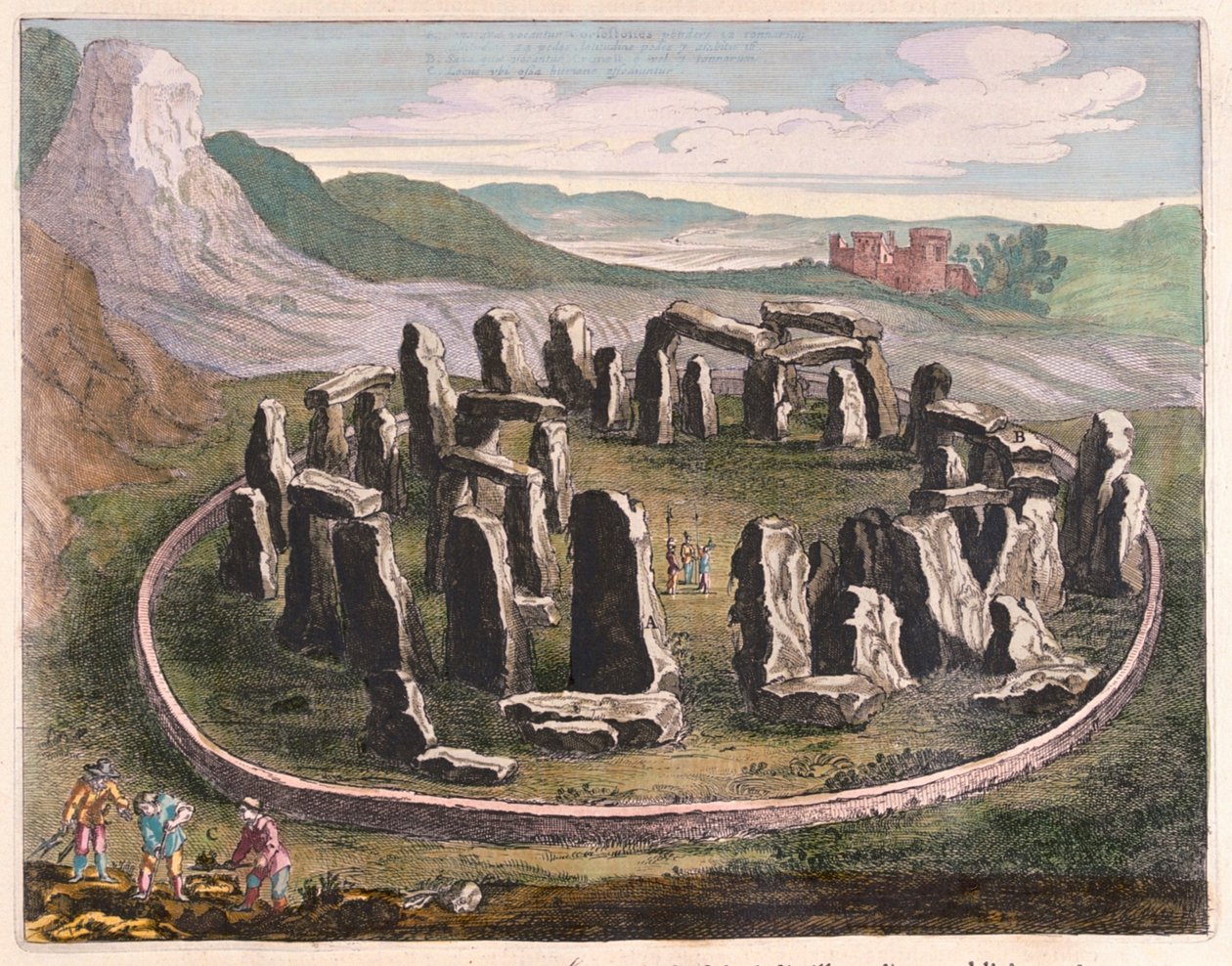 Stonehenge, w "Theatrum Orbis Terrarum, sive Atlas Novus" Willema Blaeu, Amsterdam autorstwa Willem Blaeu