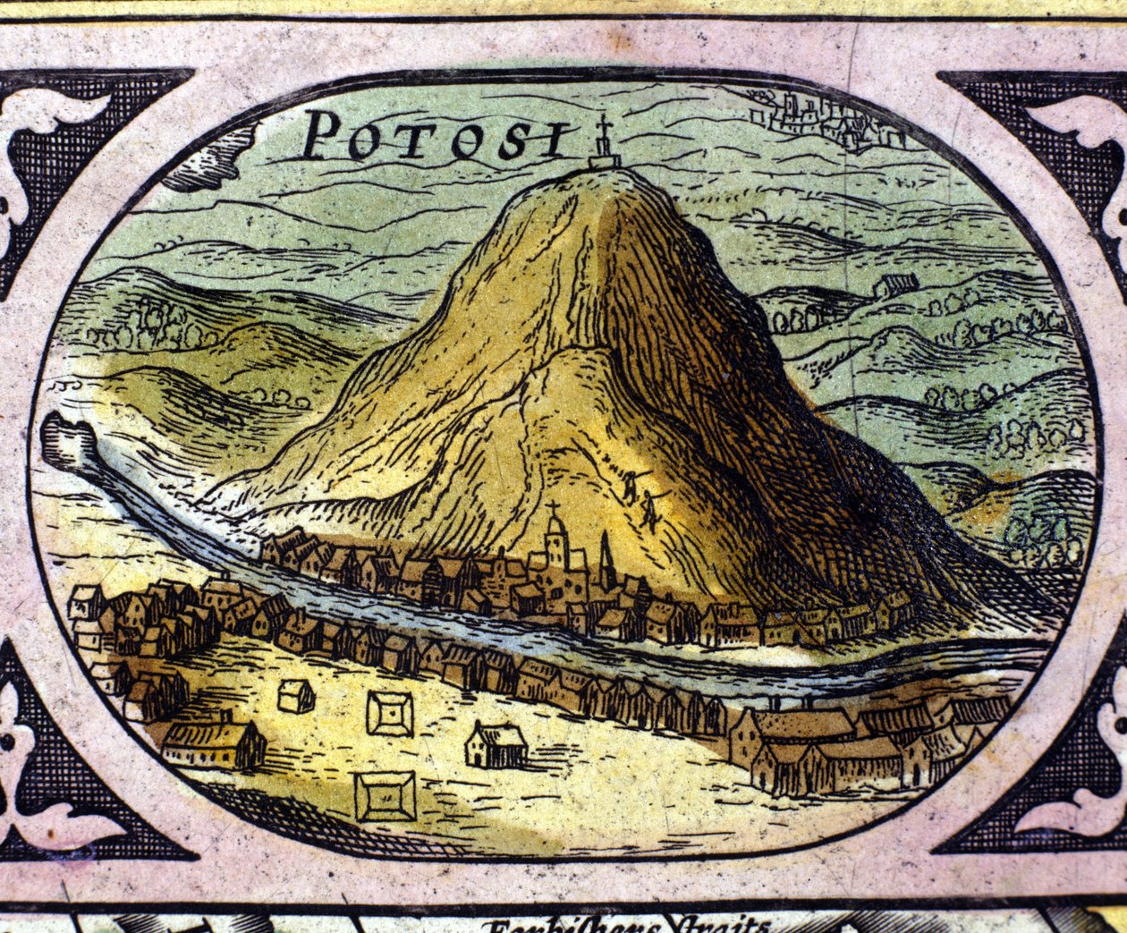 Kopalnie srebra w Potosí (Boliwia) według „Atlasu” Williama Blaeu autorstwa Willem Blaeu