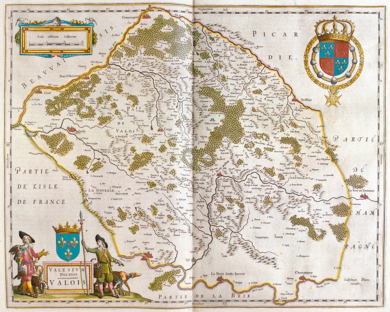Valois, w "Theatrum Orbis Terrarum, sive Atlas Novus" Willema Blaeu, Amsterdam autorstwa Willem Blaeu