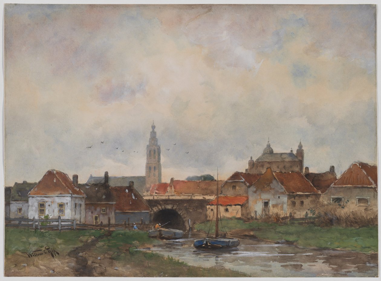 Górna śluza w Steenbergen, 1800 rok. autorstwa Willem C Rik