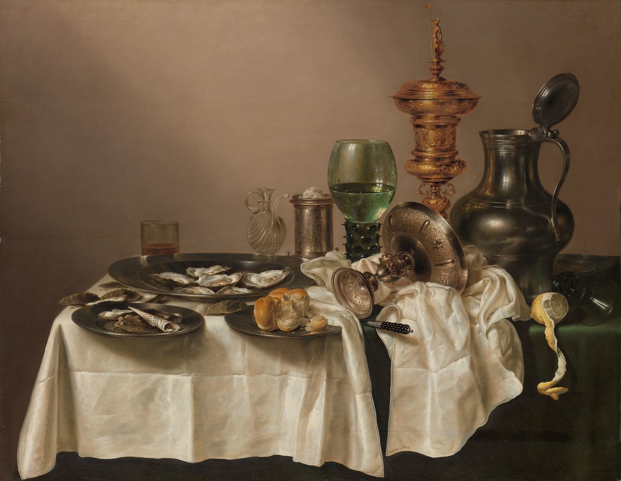 Martwa natura z pozłacanym kubkiem Martwa natura z pozłacanym pucharem autorstwa Willem Claesz. Heda