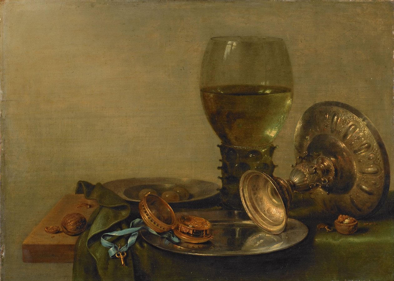 Martwa natura ze srebrną tazzą autorstwa Willem Claesz. Heda