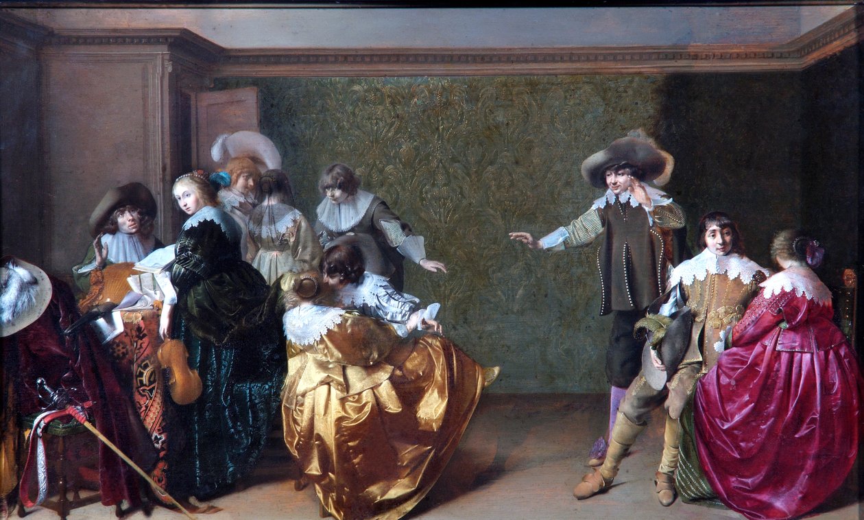 Muzyczne przyjęcie, ok. 1620-35 (olej na desce dębowej) autorstwa Willem Cornelisz Duyster