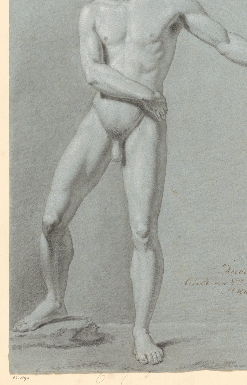 Akt męski stojący widziany z przodu (III nagroda 1810) autorstwa Willem Grebner
