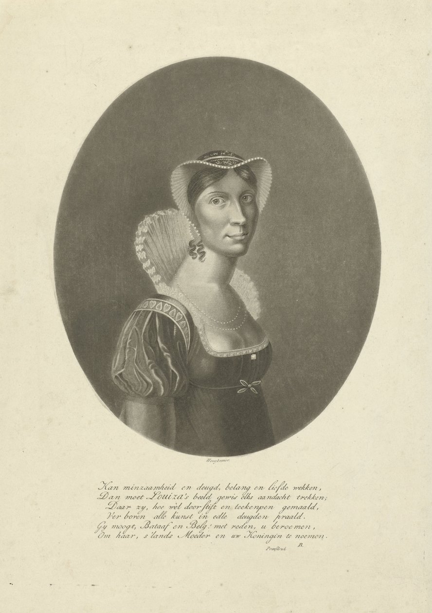 Portret Wilhelminy Frederica Louisy, królowej Holandii autorstwa Willem Hendrik Hoogkamer