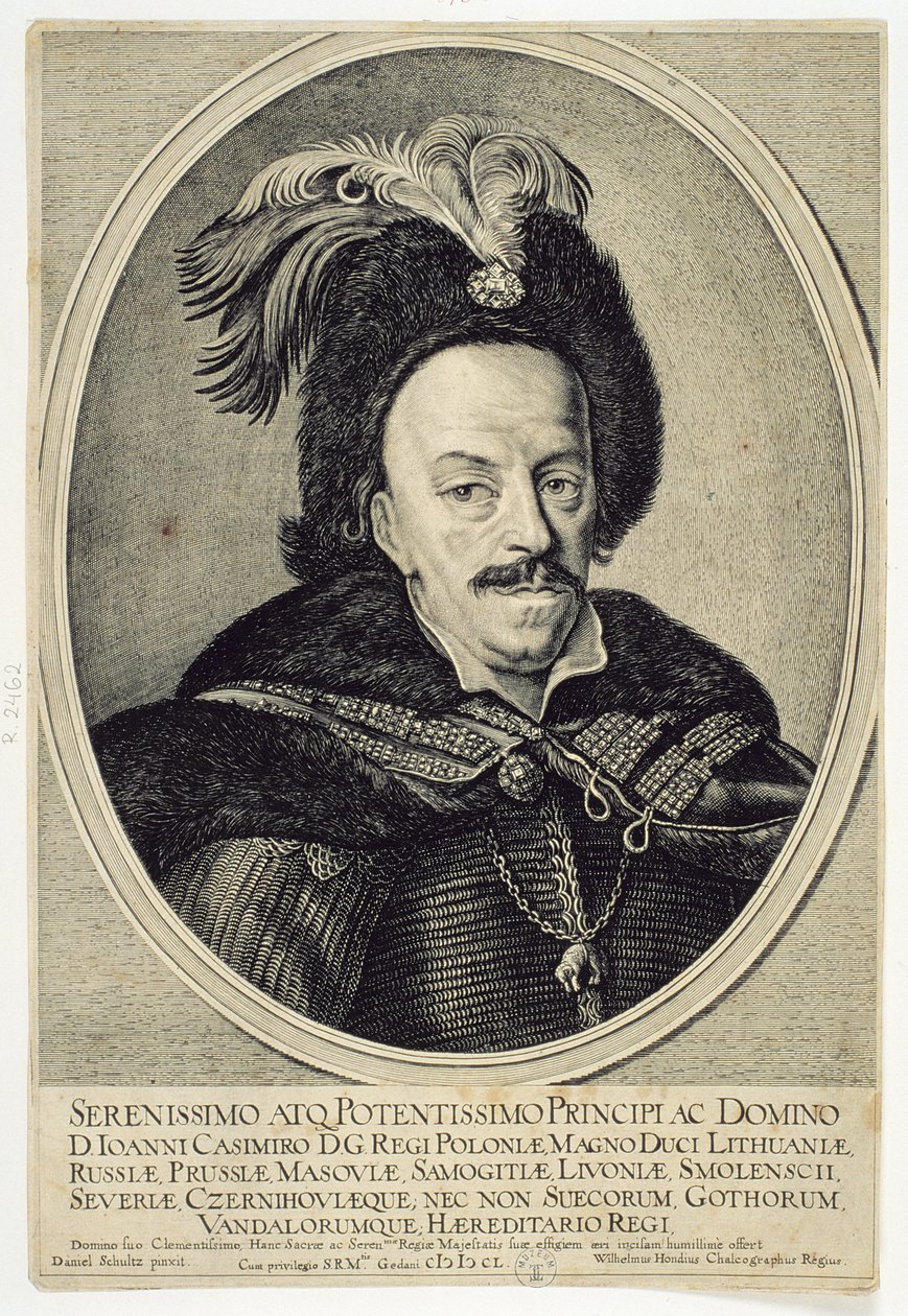 Jan Kazimierz Waza (1609-72) 1650 autorstwa Willem Hondius