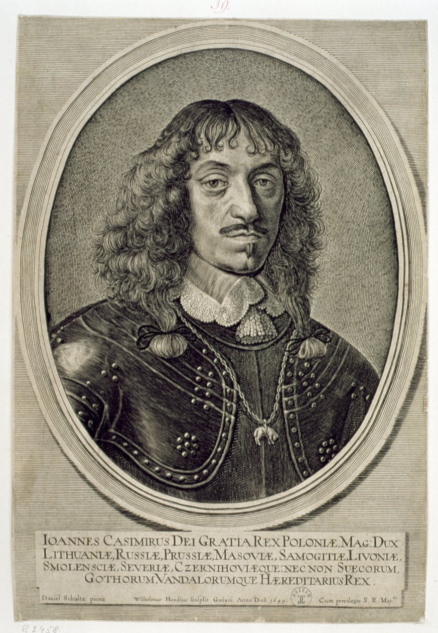 Jan Kazimierz Waza (1609-72) król Polski, 1649 autorstwa Willem Hondius