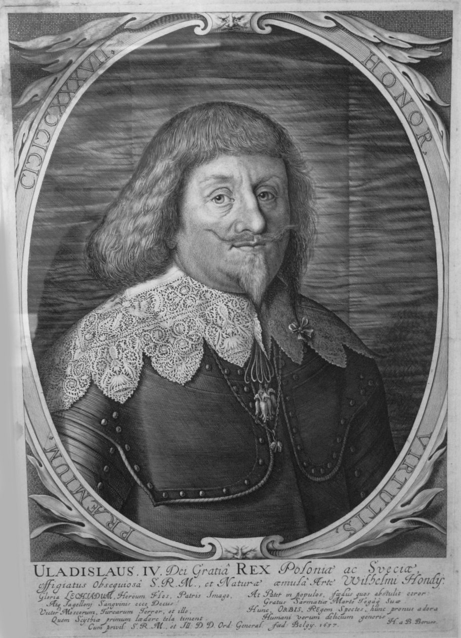 Król Władysław IV Waza 1595-1648, car Rosji, 1637 autorstwa Willem Hondius