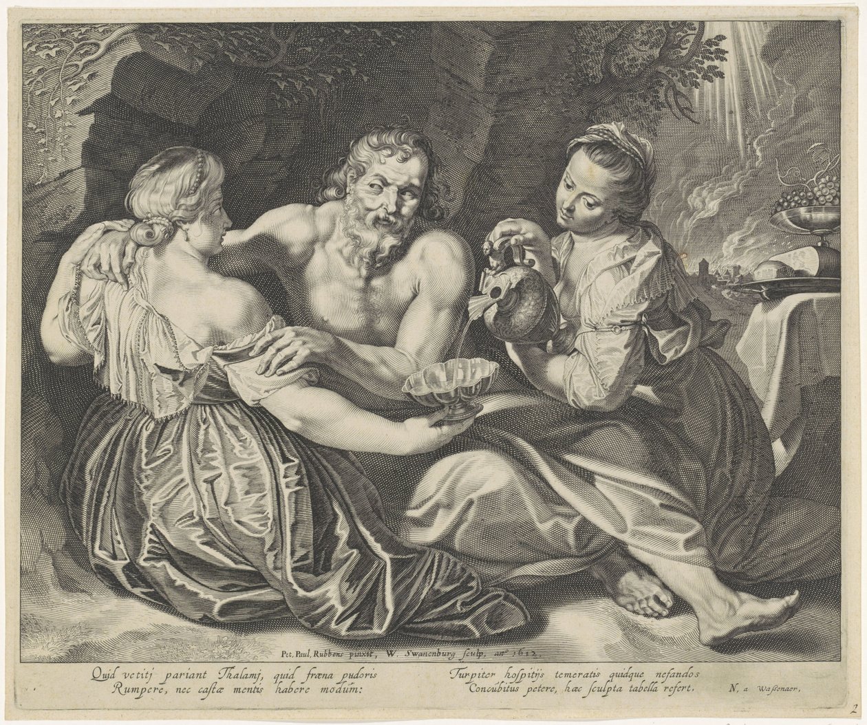 Lot pijany przez córki autorstwa Willem Isaacsz. van Swanenburg