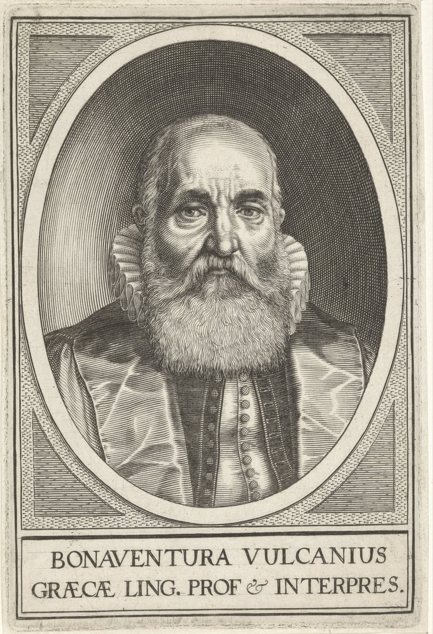 Portret van Bonawentury Vulcaniusa autorstwa Willem Isaacsz. van Swanenburg