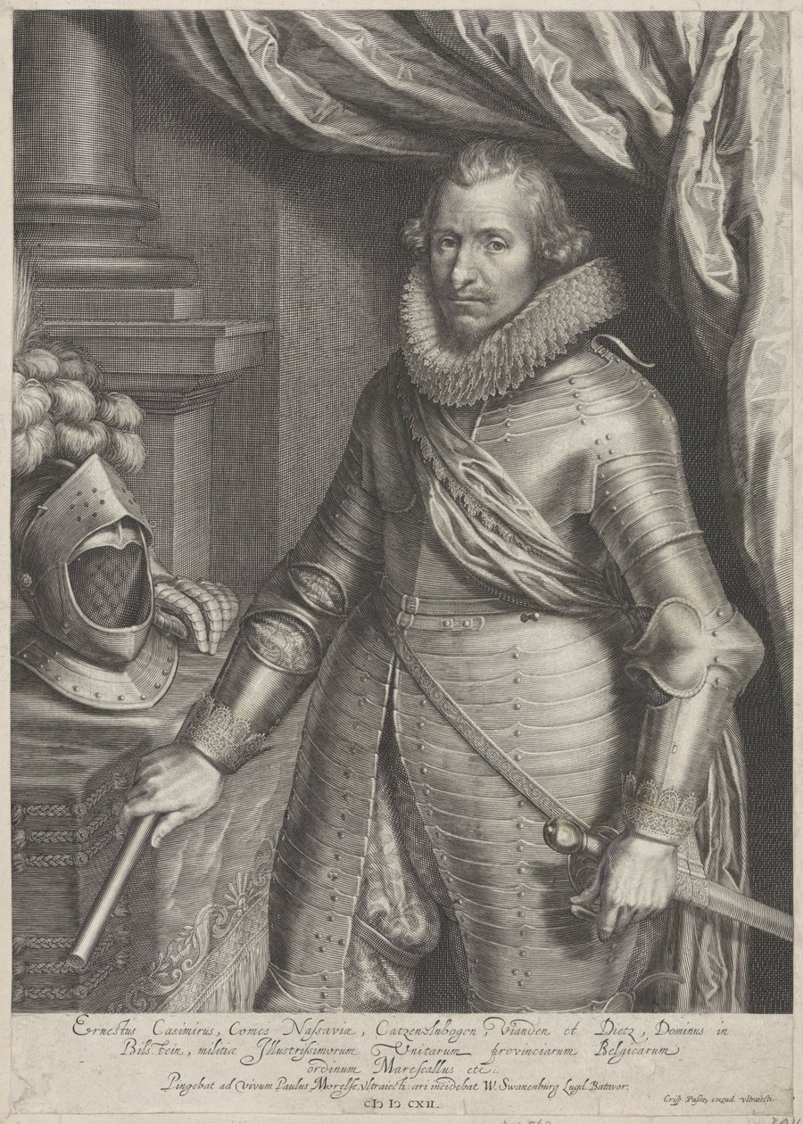 Portret Ernsta Kazimierza, hrabiego Nassau-Dietz autorstwa Willem Isaacsz. van Swanenburg