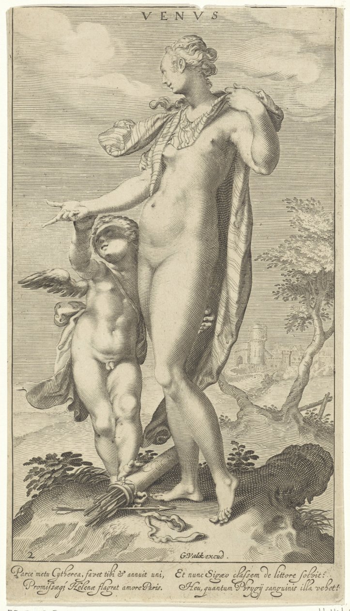 Wenus i Kupidyn Wenus (tytuł na obiekcie) Wyrok Paryża (tytuł serii) autorstwa Willem Isaacsz. van Swanenburg