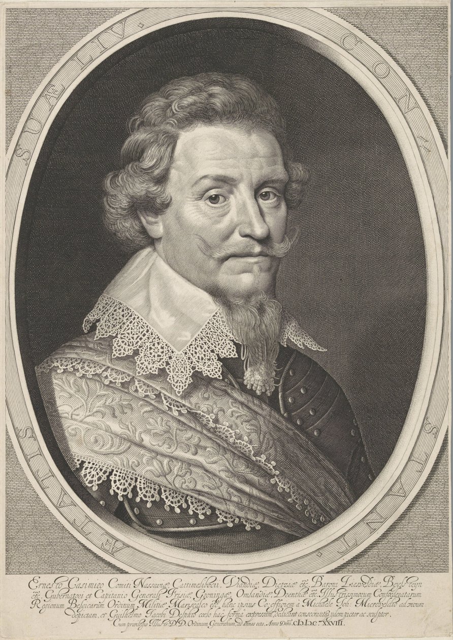 Portret Ernsta Kazimierza, hrabiego Nassau-Dietz autorstwa Willem Jacobsz Delff