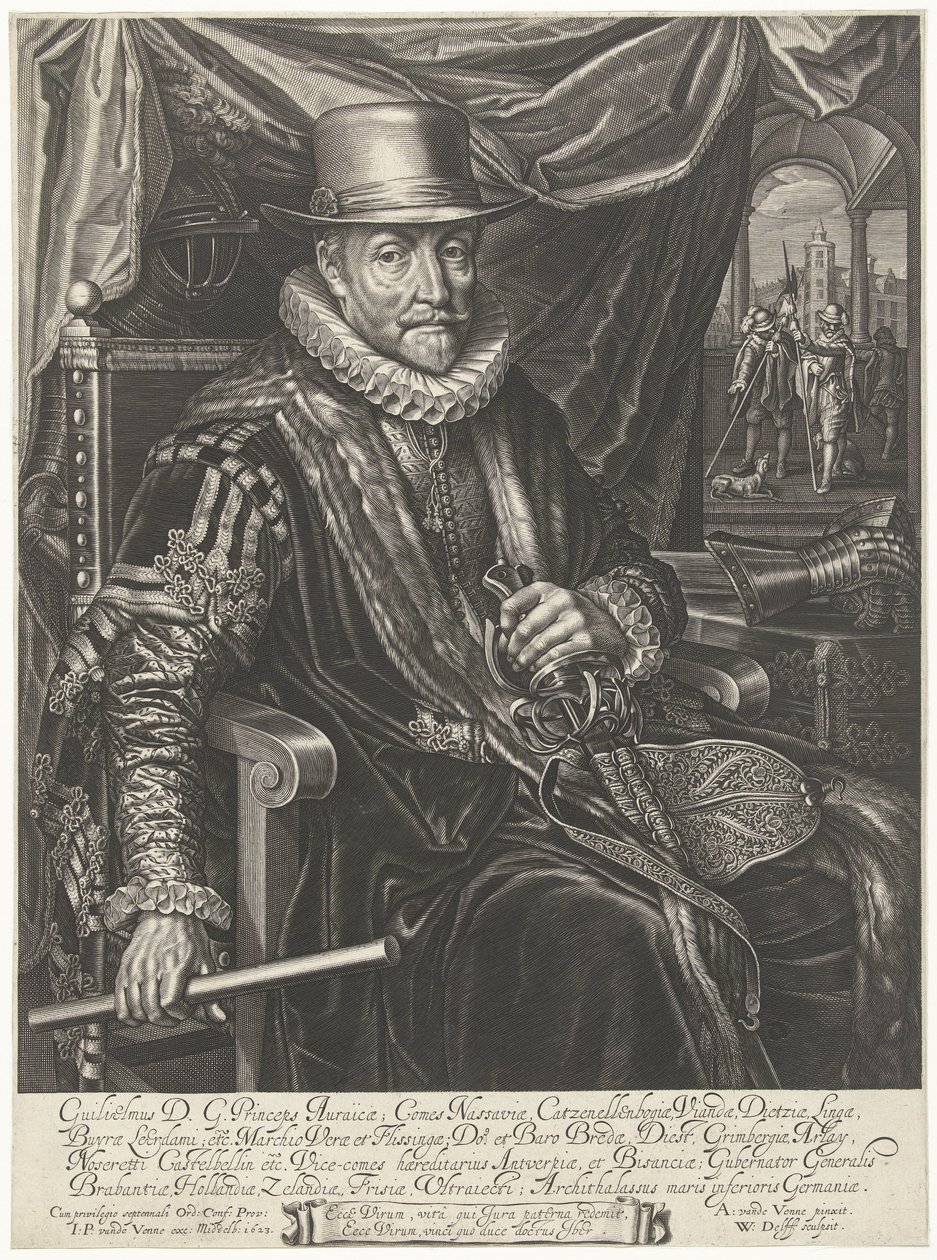 Portret Wilhelma I, księcia Orange autorstwa Willem Jacobsz Delff