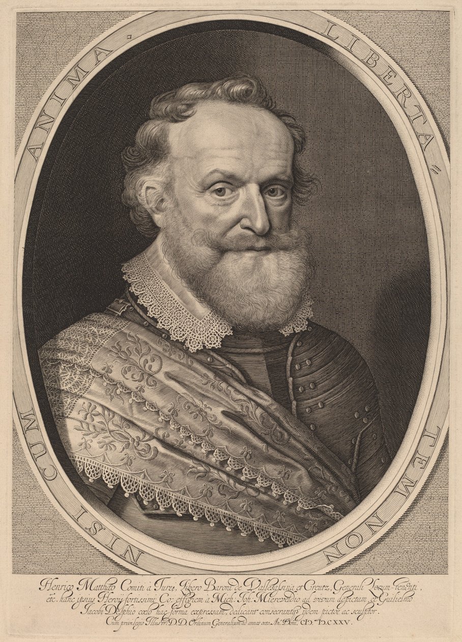 Hendrik Matthias, hrabia Thurn i taksówek autorstwa Willem Jacobsz Delff after Michiel van Miereveld