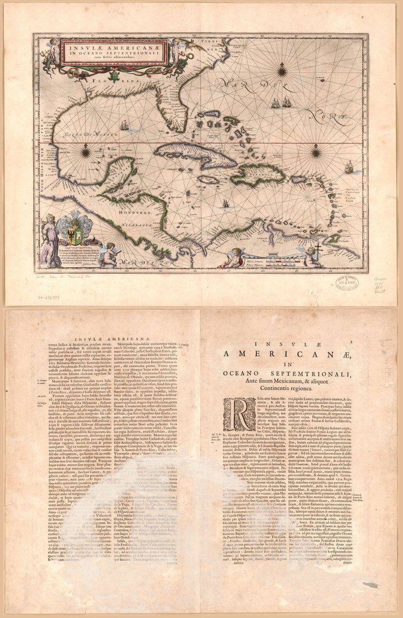 Insulæ Americanæ in oceano septentrionali cum terris adiacentibus LOC 84696979 autorstwa Willem Janszoon Blaeu