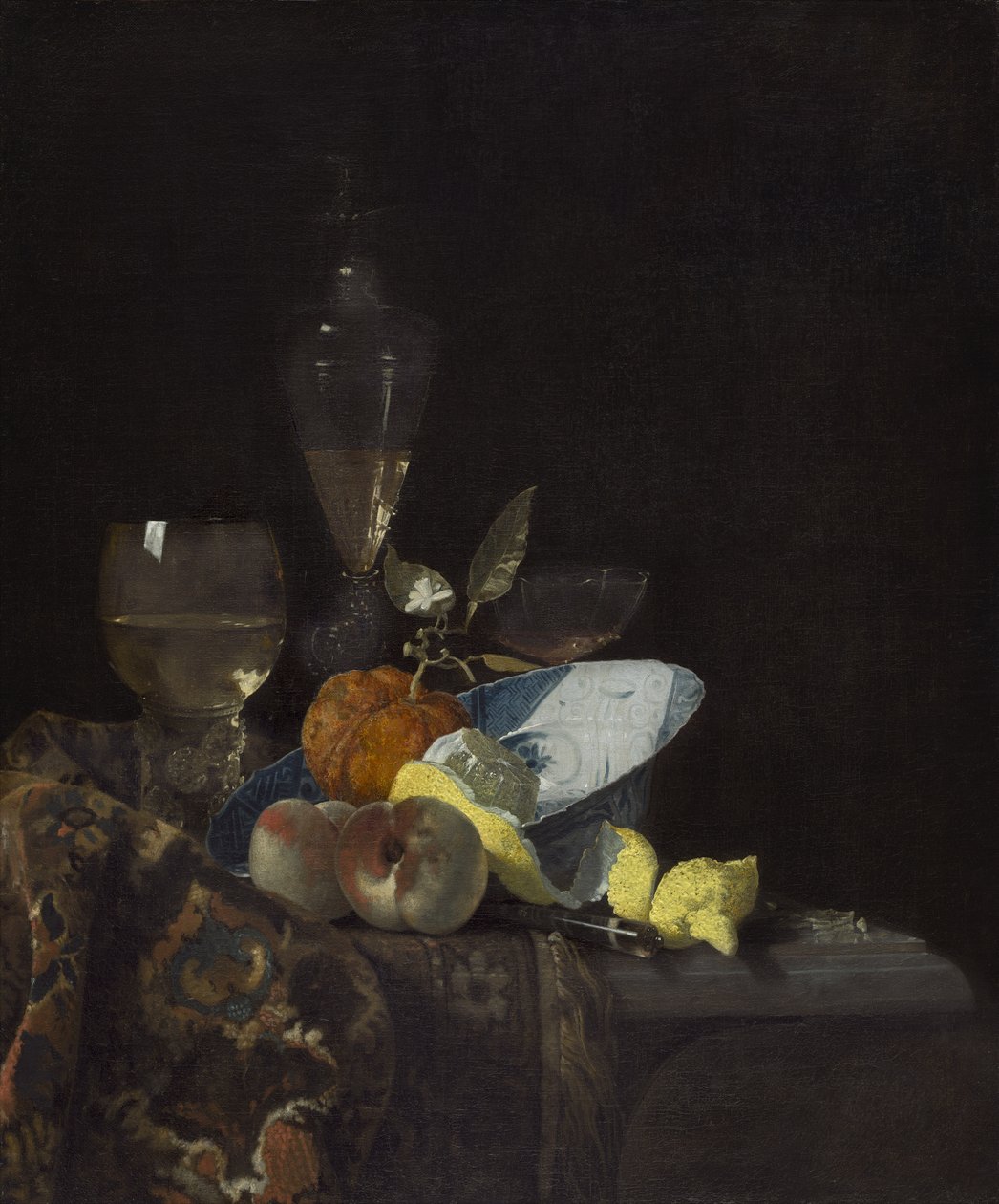 Martwa natura, ok. 1660 (olej na płótnie) autorstwa Willem Kalf