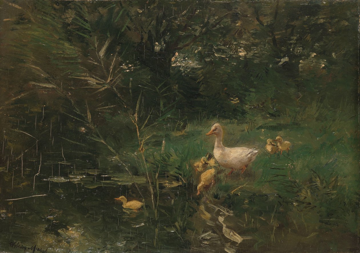 kaczątka autorstwa Willem Maris