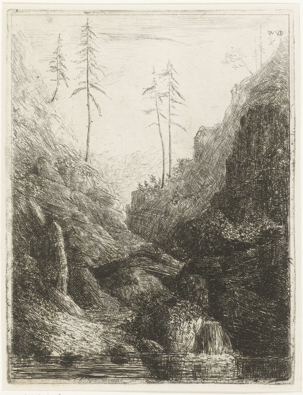 Skalisty krajobraz autorstwa Willem Matthias Jan van Dielen