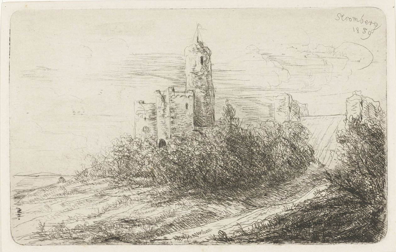 Ruiny zamku w Stromberg autorstwa Willem Matthias Jan van Dielen