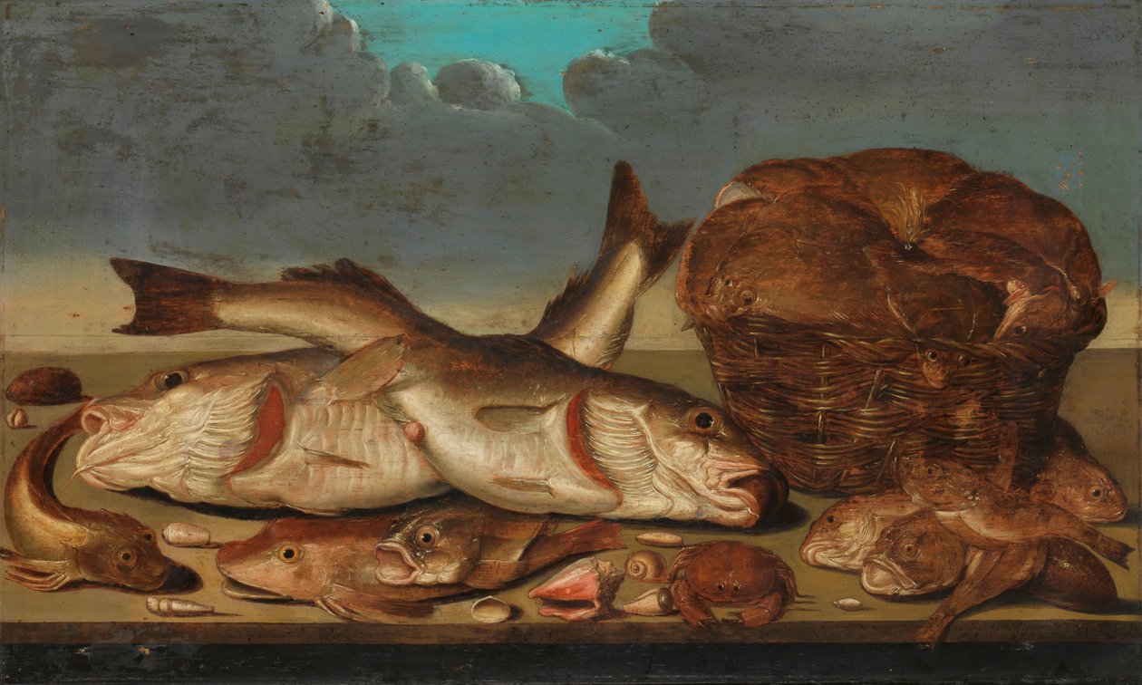 Martwa natura z rybą autorstwa Willem Ormea