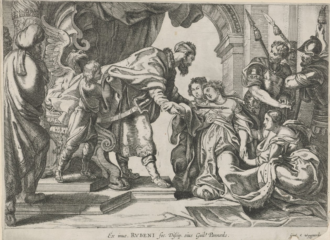 Estera przed Aswerusem autorstwa Willem Panneels
