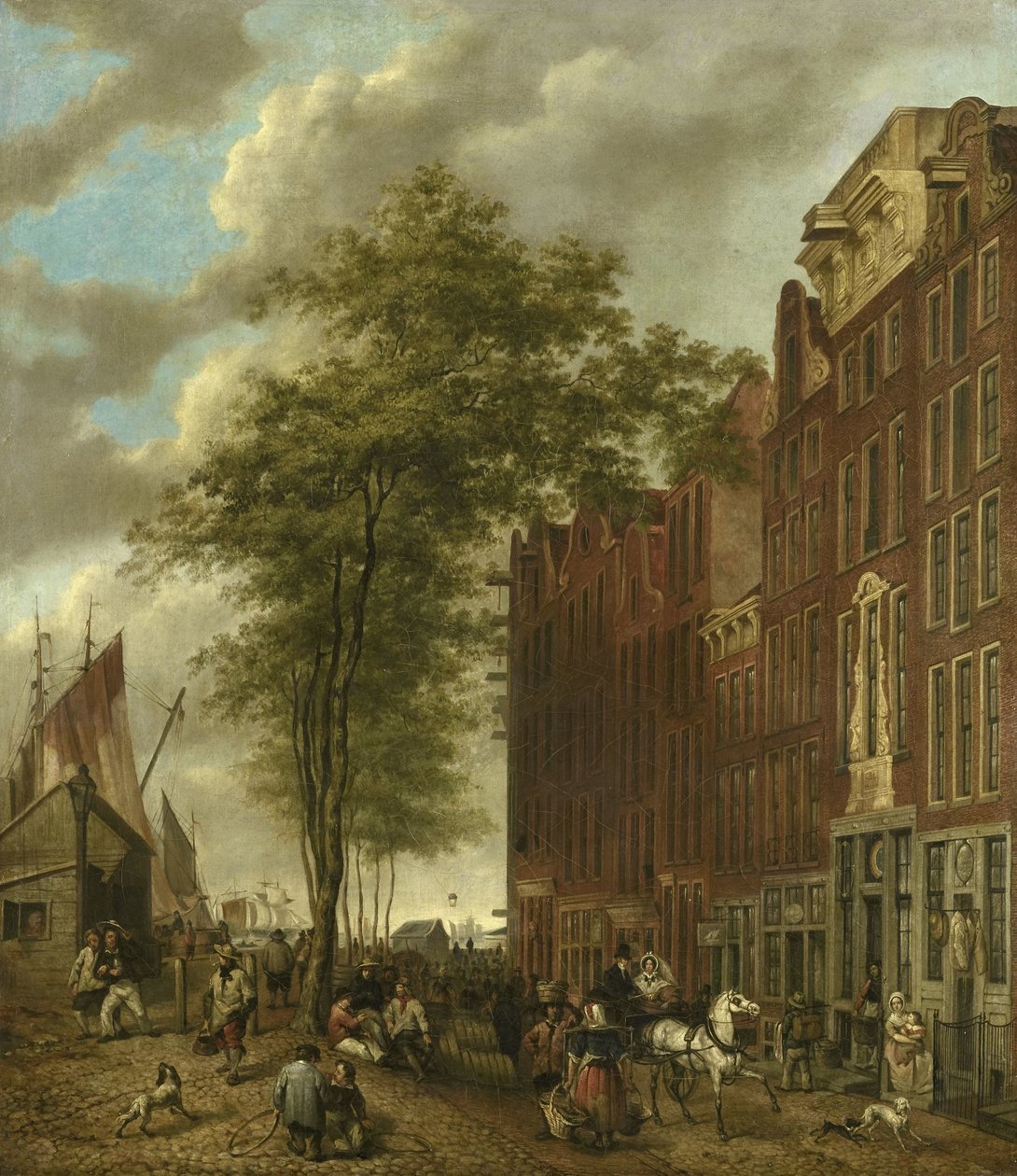 Slijpsteenmarkt (targ Osełek), Amsterdam autorstwa Willem Pieter Hoevenaar