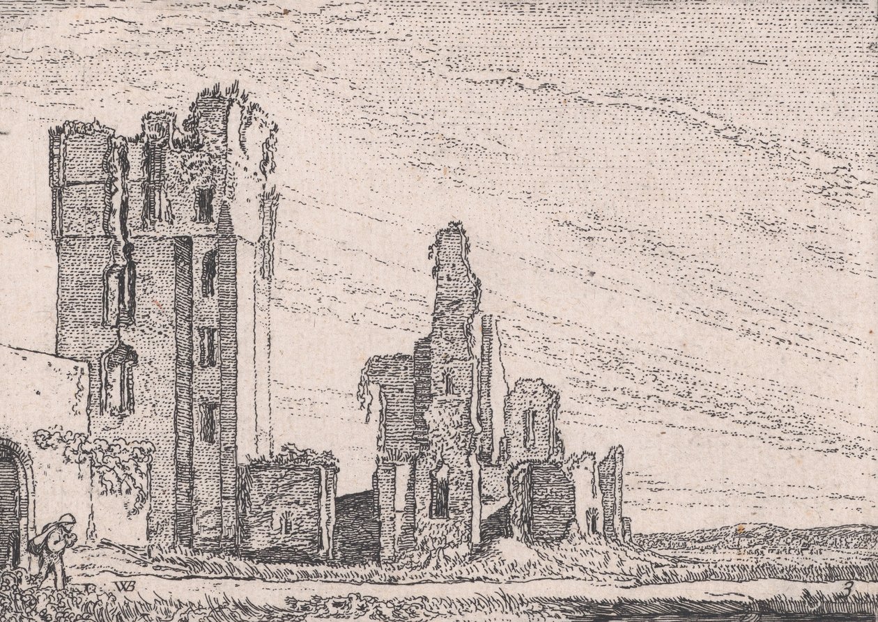 Huys te Kleef koło Haarlemu, z Versheyden Landtschapjes Różne małe krajobrazy..., ok. 1616. autorstwa Willem Pietersz. Buytewech