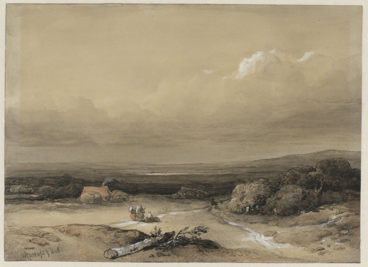 Krajobraz autorstwa Willem Roelofs (I) (signed by artist)