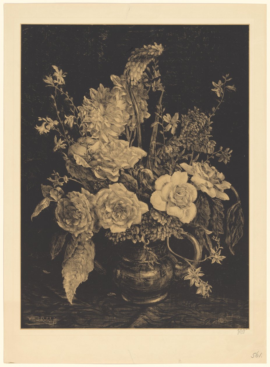 Kwiaty w wazonie autorstwa Willem Roelofs (II) (signed by artist)