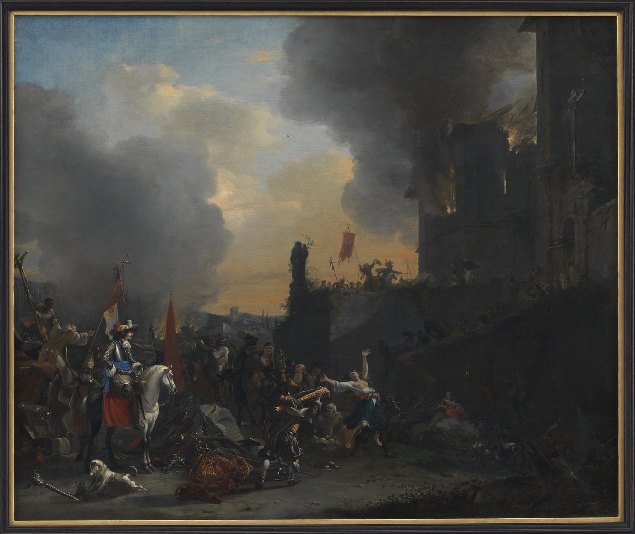 Żołnierze plądrują i palą klasztor autorstwa Willem Schellinks