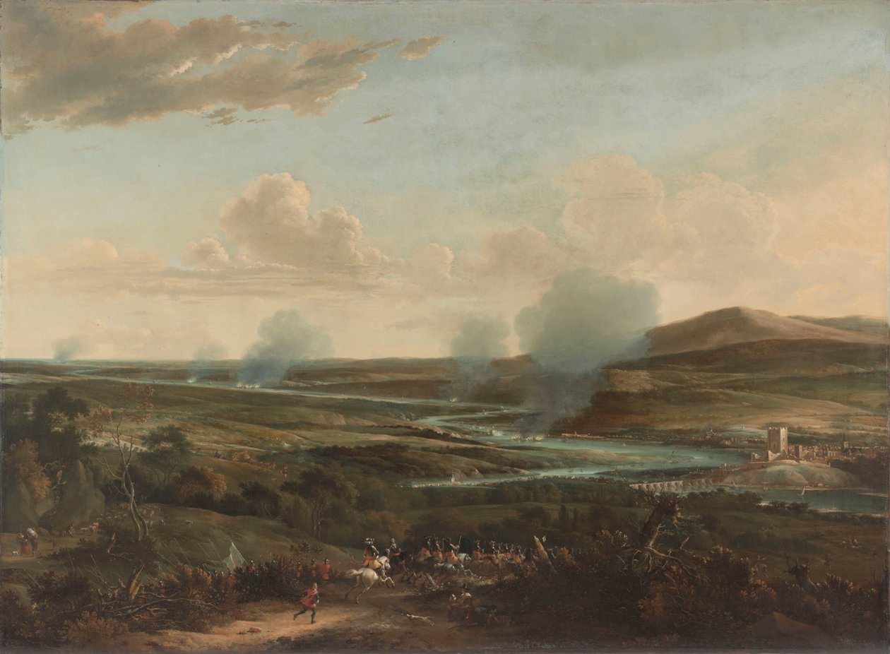 Bitwa o Medway Podróż do Chatham, 1667: widziana ze wzgórza w pobliżu Rochester autorstwa Willem Schellinks