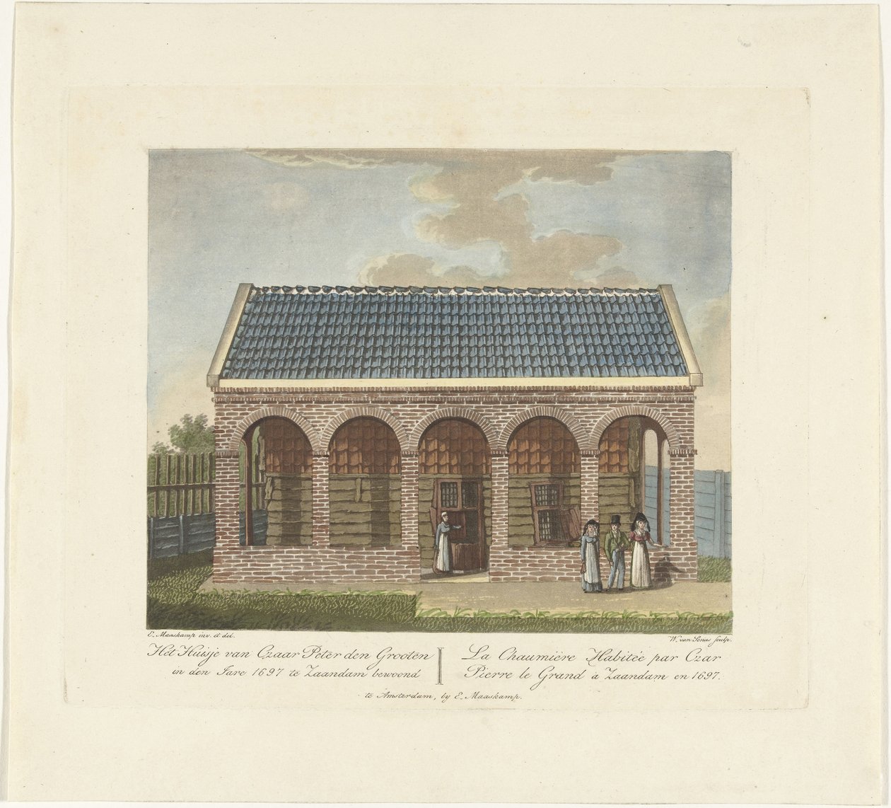 Dom cara Piotra w Zaandam, 1697, ok. 1825 autorstwa Willem Senus van