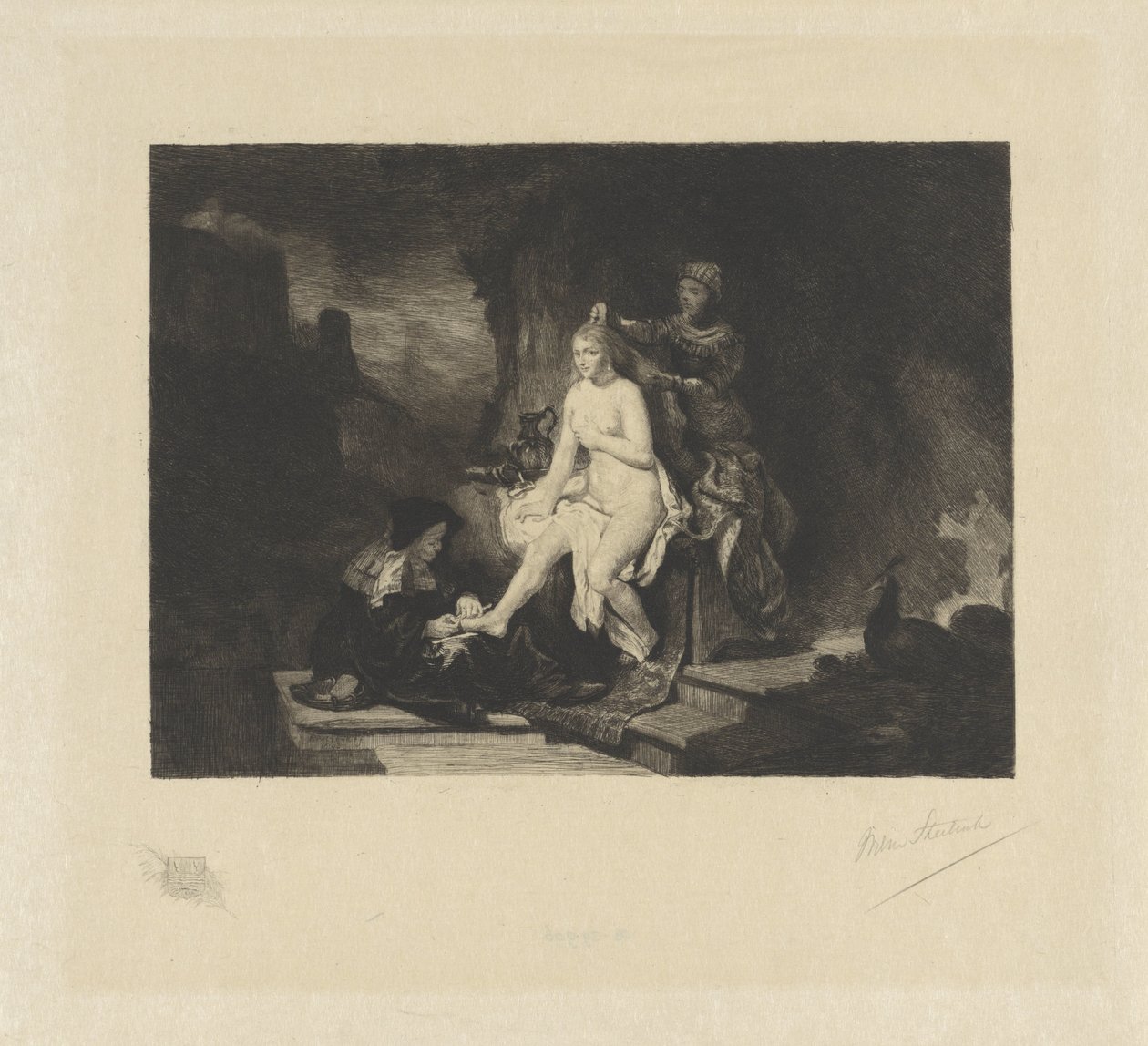 Toaleta Batszeby autorstwa Willem Steelink (II) (signed by artist)