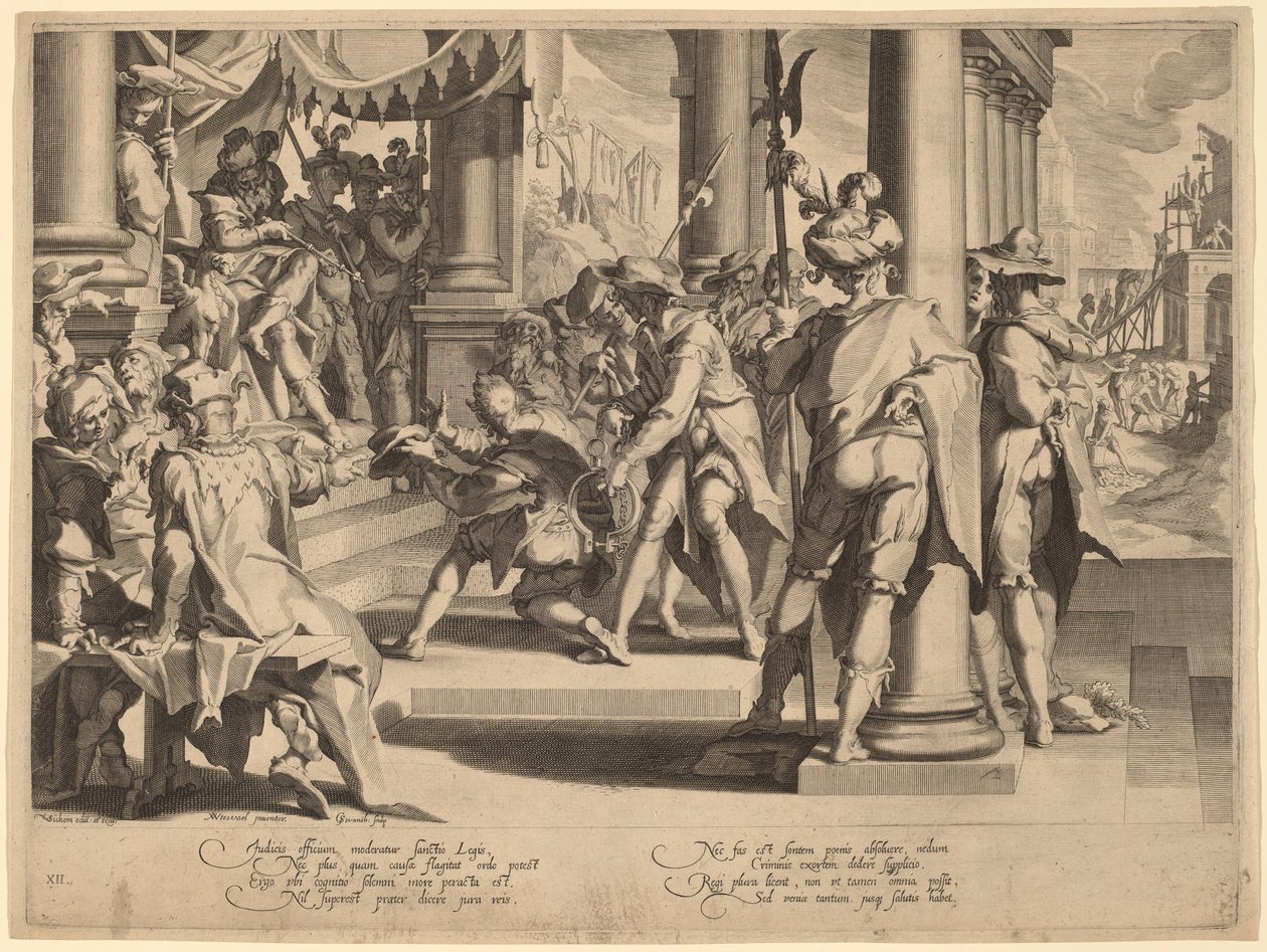 Alegoria Sprawiedliwości autorstwa Willem Swanenburgh, after Joachim Anthonisz Wtewael