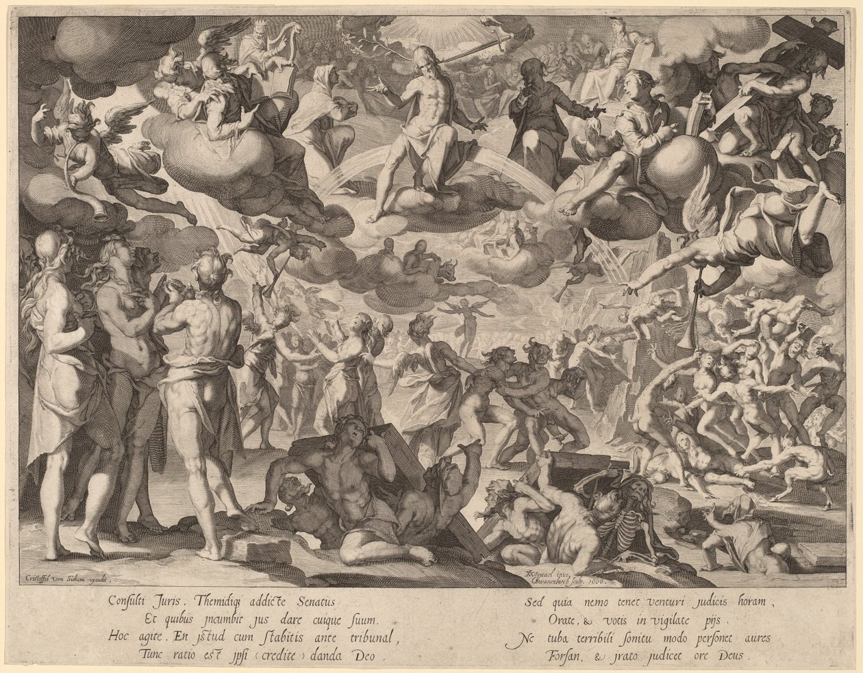 Sąd Ostateczny autorstwa Willem Swanenburgh, after Joachim Anthonisz Wtewael